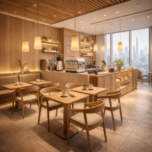 Cafe commercial interior design Dubai