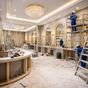 beauty salon fit out construction dubai
