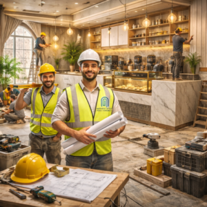 Commercial fit out company Dubai cafe project