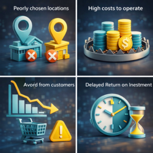 Business challenges in 3D icons 
