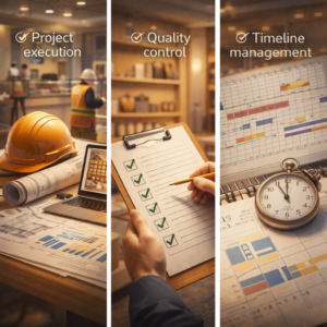 Construction project overview and management